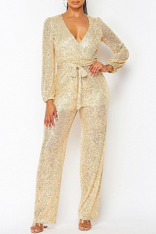 Gold Leg Jumpsuit