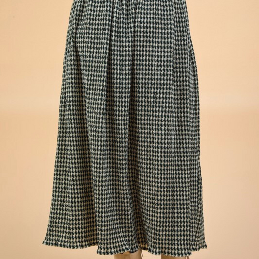 Check Midi Skirt