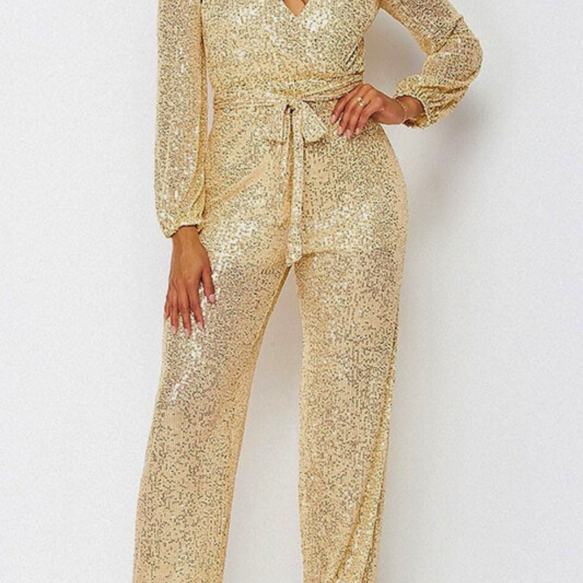 Gold Leg Jumpsuit