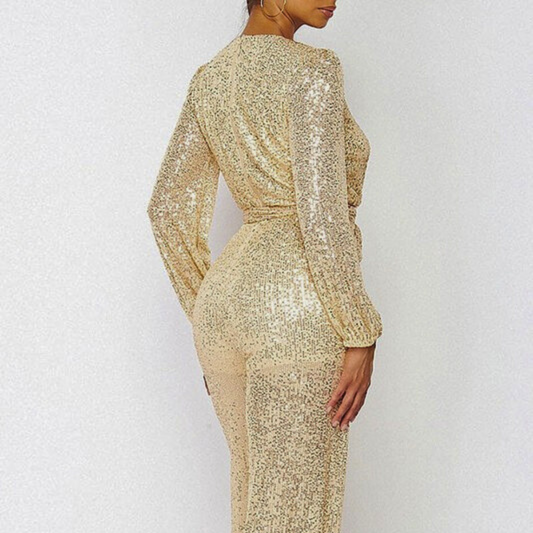 Gold Leg Jumpsuit